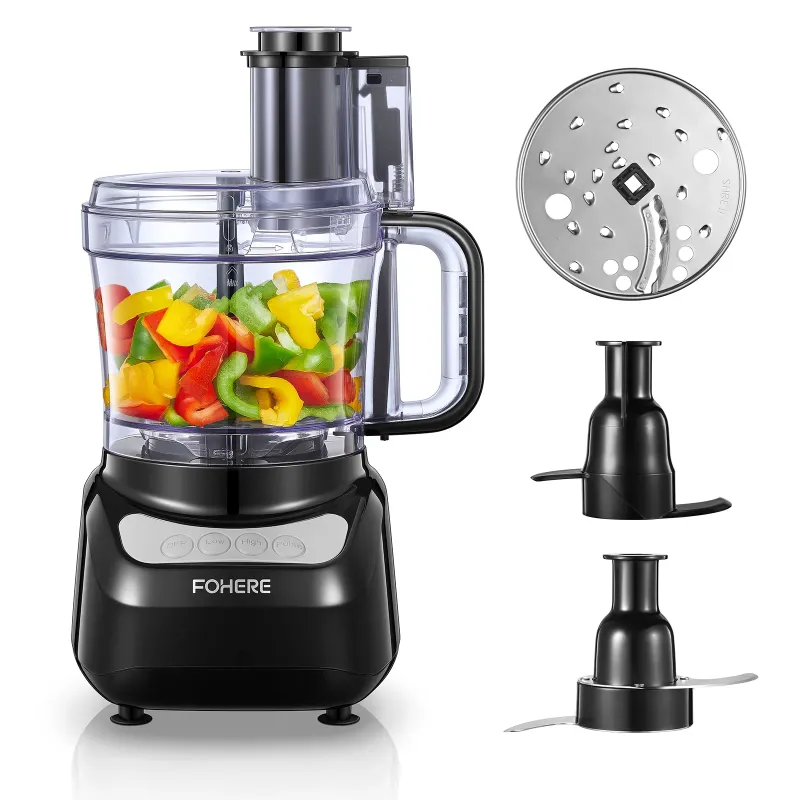 Photo 1 of 12 Cup Food Processor, 6 Functions for Chopping, Slicing, Shredding Purees & Dough
