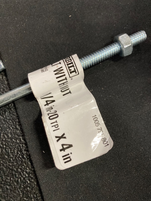 Photo 1 of 1/4 in. X 4 in. Zinc J-Bolt 15 pc
