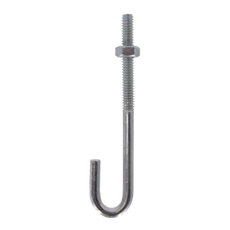 Photo 1 of 1/4 in. X 4 in. Zinc J-Bolt 15 pc
