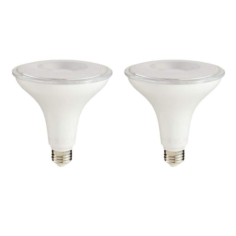 Photo 1 of 150-Watt Equivalent PAR38 Flood Light Energy Star Dimmable CEC LED Light Bulb 5000K Daylight (2-Pack)