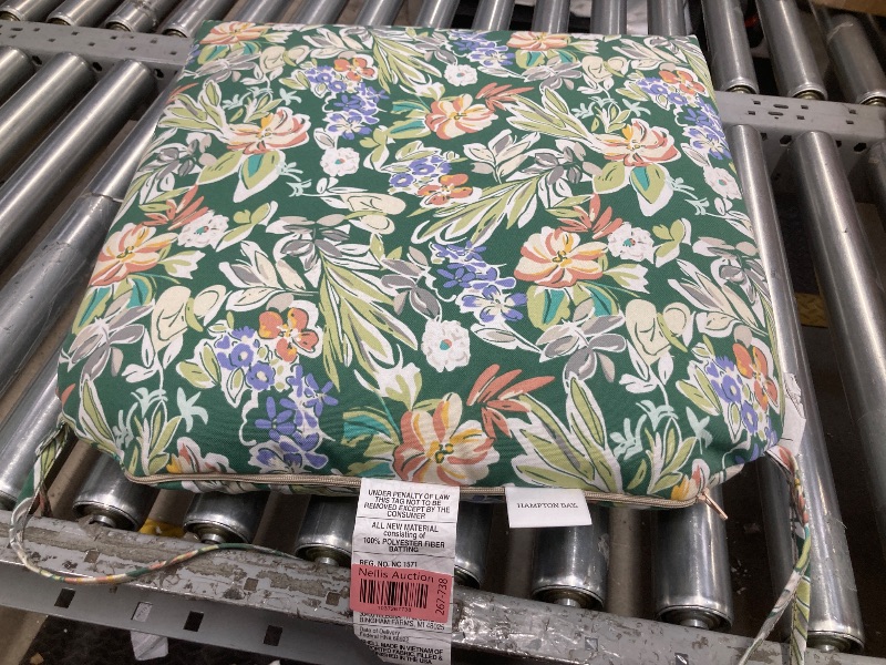 Photo 1 of 20 in x 20 in Square Outdoor Seat Cushion in Deco Motif