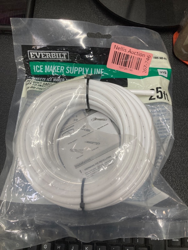 Photo 2 of 1/4 in. COMP X 1/4 in. COMP X 25 Ft. Push-to-Connect Poly Ice Maker Installation Kit