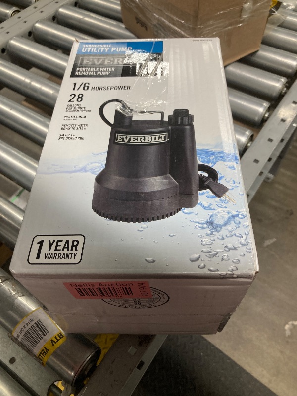 Photo 1 of 1/6 HP Plastic Submersible Utility Pump