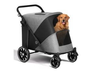 Photo 1 of **see notes**
Zoolike XL Dog Stroller, Dual Access 4 Wheel Extra Large Pet Cage Foldable Travel Jogging Carriage Stroller for 2 Dogs,Max 200 Lbs
