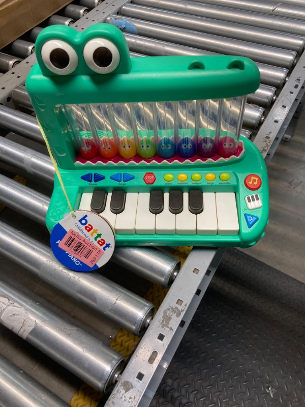 Photo 2 of B. toys- Hippo Pop- Musical Toy Keyboard – Play Piano – Songs, Sounds & Lights – Musical Instrument for Toddlers, Kids – 12 Months +