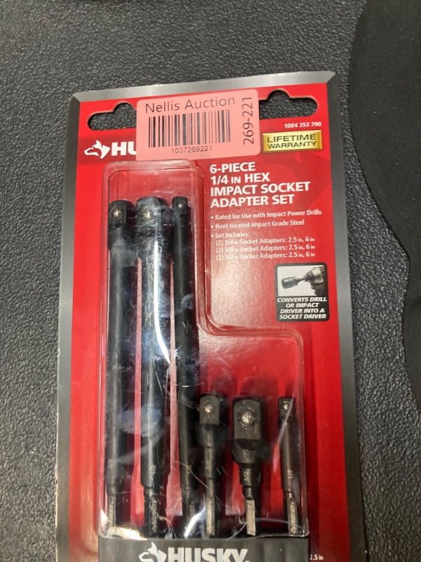 Photo 2 of 1/4 in. Drive Impact Driver Socket Adapter Set (6-Piece)