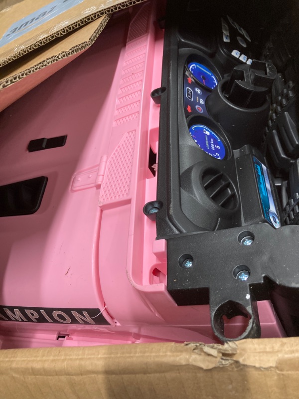 Photo 2 of 2 Seater Ride On Jeep Car, 24V/7AH Kids Battery Powered Vehicles w/Parent Remote Control, 2x200W Powerful Motor, Safty Balt, LED Light, Jeep 4 Power Wheels As Gift for Girls and Boys, Pink