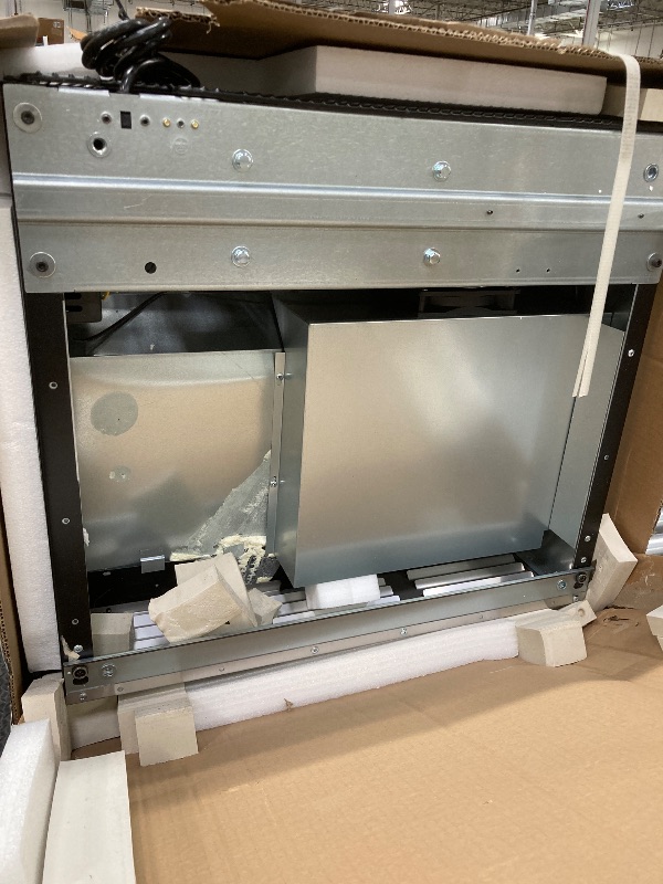 Photo 1 of ****THE DOOR HINGE IS BROKEN***EUHOMY 24 Inch Beverage Refrigerator, 180 Can Built-in Beverage Cooler, Under Counter Beer Fridge with Glass Door for Soda, Water, Wine - For Kitchen, Bar or Office