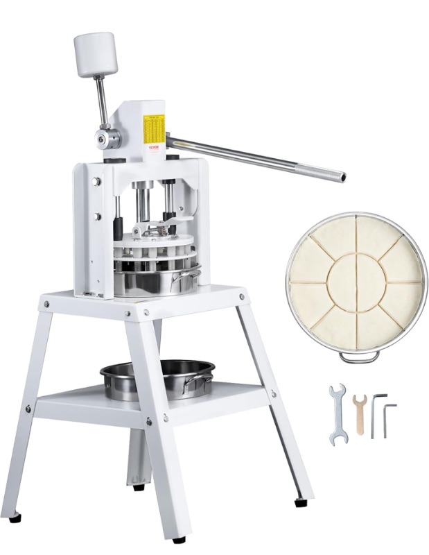 Photo 1 of VEVOR Dough Divider,10PCS Manual Dough Divider Cutter,4.23oz-19.75oz Dough Press Dough Cutting with 304 Stainless Steel Tray and Blade,Pastry Divider for Bakery,Restaurant,Commercial Food Preparation