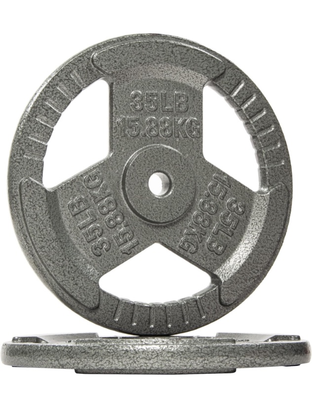 Photo 1 of Cast Iron Plate Weight Plate for Strength Training and Weightlifting, Olympic or Standard, Multiple Sizes