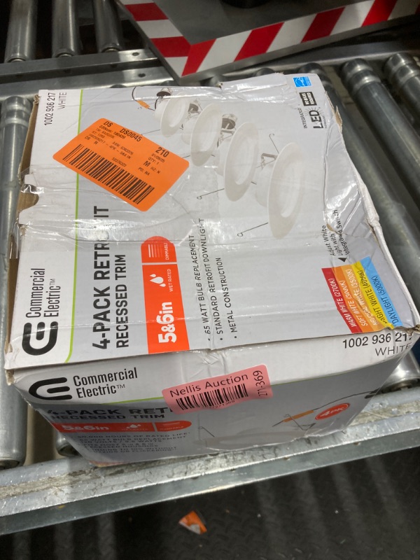 Photo 1 of Commercial Electric 5/6 in. Integrated LED Recessed Retrofit Light Trim with Selectable Color Temperature, (4-Pack) NS01dA09FR2-259