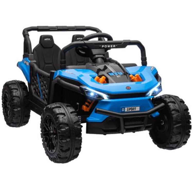 Photo 1 of 12V Battery Powered Kids Ride-On UTV with 4-Wheel Suspension, LED Headlights, Music, and Parental Remote Control for Ages 3-6