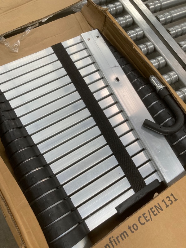 Photo 1 of BOWEITI 26.2FT Telescoping Ladder, Aluminum Collapsible Ladder w/Non-Slip Feet, Lightweight RV Compact Ladder, Telescopic Ladder for RV, Household, Outdoor, 330lbs Capacity Extension Ladder (26.2FT)