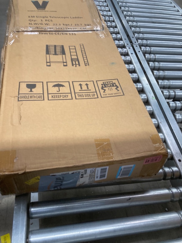 Photo 1 of BOWEITI 26.2FT Telescoping Ladder, Aluminum Collapsible Ladder w/Non-Slip Feet, Lightweight RV Compact Ladder, Telescopic Ladder for RV, Household, Outdoor, 330lbs Capacity Extension Ladder (26.2FT)