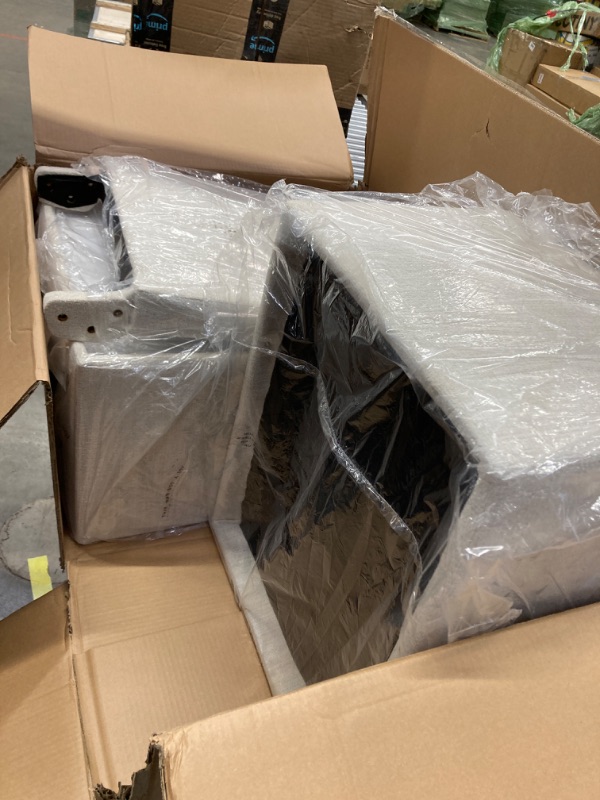 Photo 1 of KINWELL 21" Wide Dining Chairs with Casters Set of 2, No Assembly Modern Armless Performance Fabric Upholstered Rolling Side Chairs for Kitchen Dining Room Living Room (Light Gray)