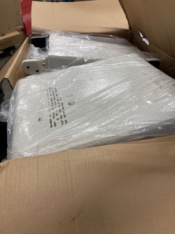 Photo 1 of KINWELL 21" Wide Dining Chairs with Casters Set of 2, No Assembly Modern Armless Performance Fabric Upholstered Rolling Side Chairs for Kitchen Dining Room Living Room (Light Gray)