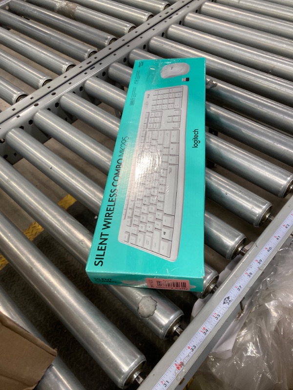Photo 1 of Logitech MK295 Wireless Mouse & Keyboard Combo with SilentTouch Technology, Full Numpad, Advanced Optical Tracking, Lag-Free Wireless, 90% Less Noise - Off White