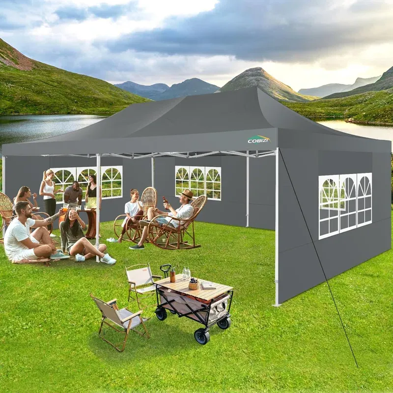 Photo 1 of 13x26 Pop Up Heavy Duty Canopy with Sidewalls?Waterproof UPF 50+ Canopy