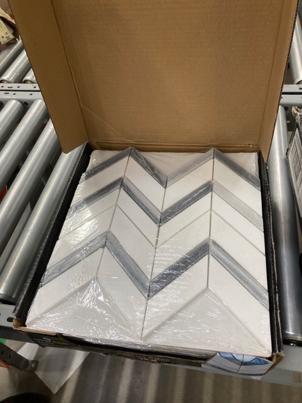 Photo 1 of Gacier edge white natural stone tile 10 pack