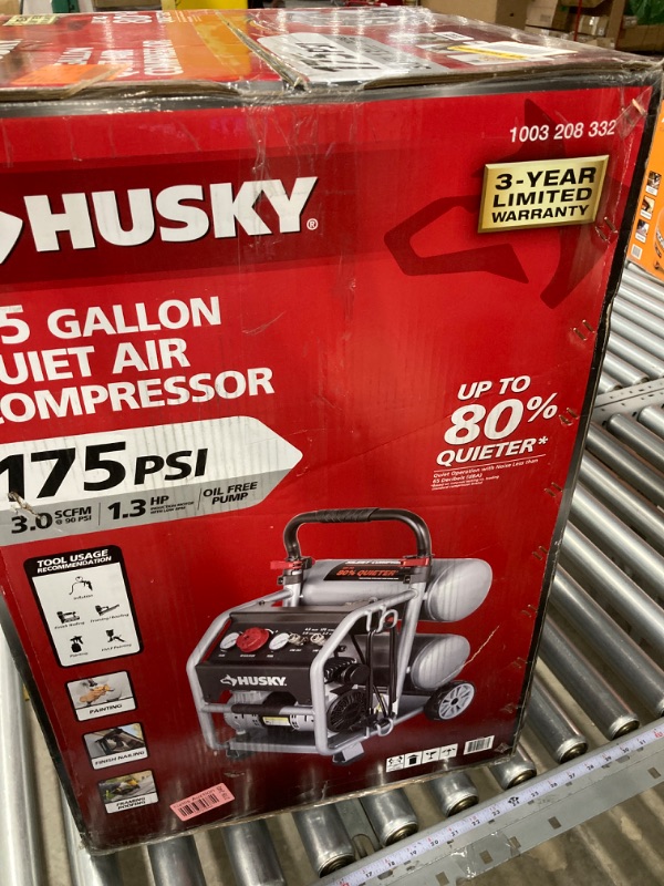 Photo 2 of ***Parts only***Husky 4.5 Gal. 175 PSI Portable Electric Quiet Air Compressor 3320445