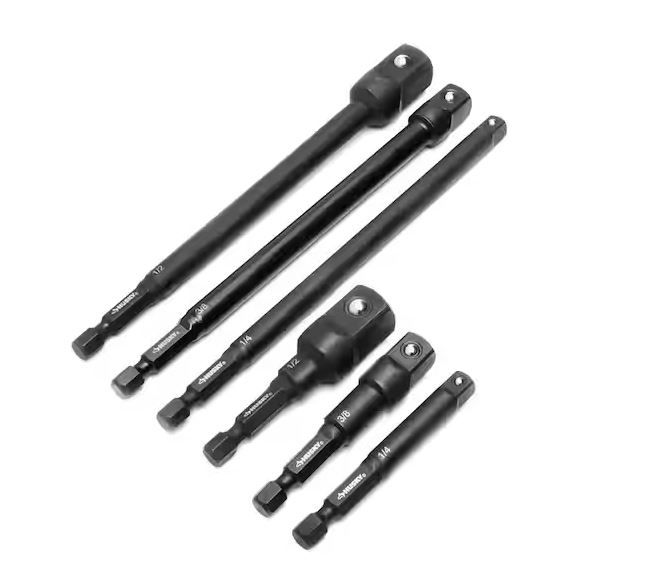 Photo 1 of 1/4 in. Drive Impact Driver Socket Adapter Set (6-Piece)