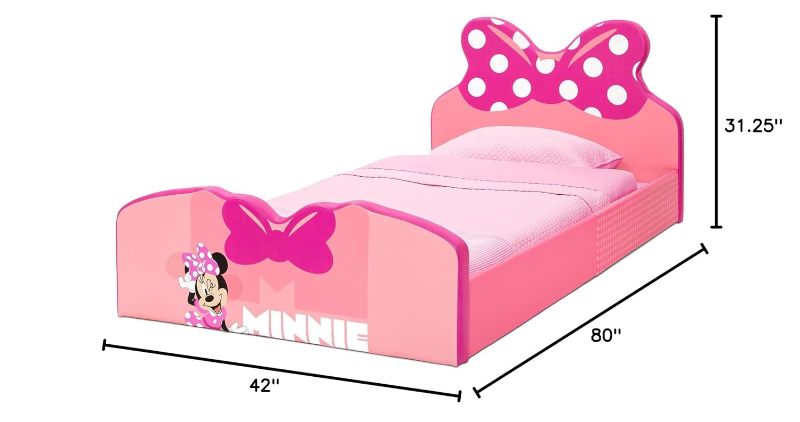 Photo 1 of 
Delta Children Disney Minnie Mouse Upholstered Twin Bed, Pink