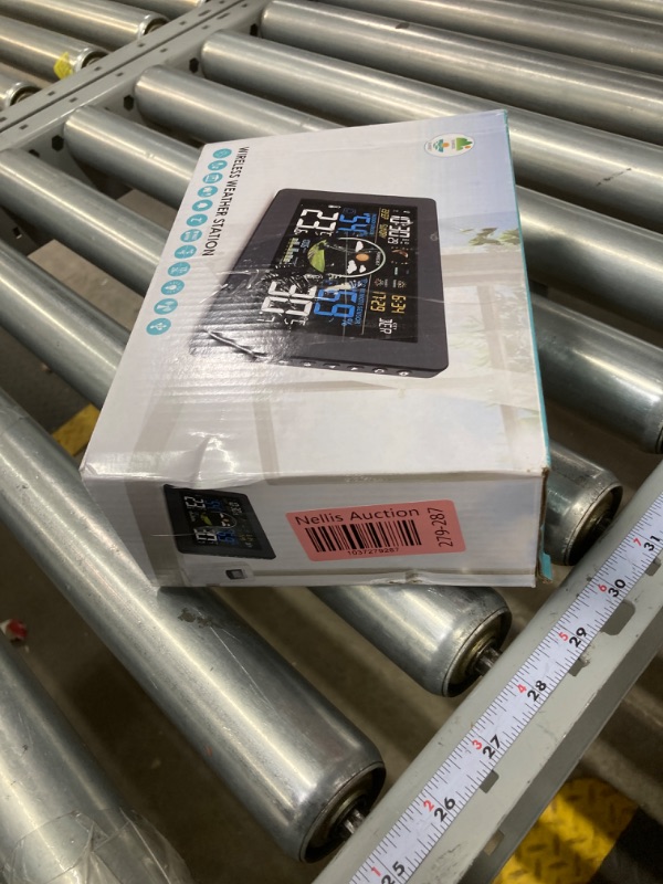 Photo 1 of Brataste Weather Station Wireless Indoor Outdoor, Digital Thermometer with Sensor, 7.5'' HD VA Display Home Weather Stations, Accurate Temperature Humidity Gauge with Weather Forecast, Atomic Clock