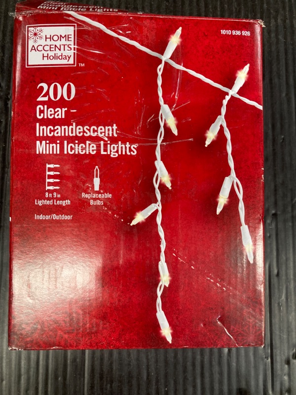 Photo 2 of 200 Count Warm White Mini LED Icicle Lights