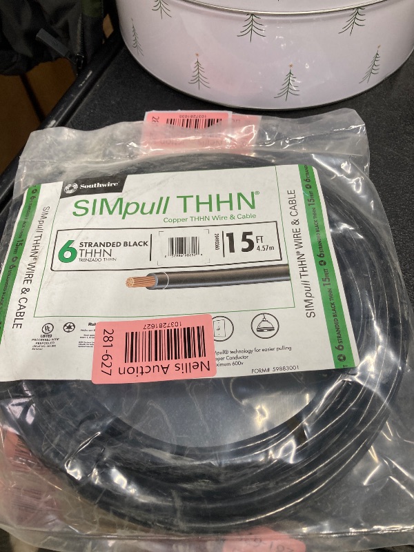 View 2 of Southwire SIMpull 15-ft 6-AWG Black Stranded Copper Thhn Wire (By-the-roll)