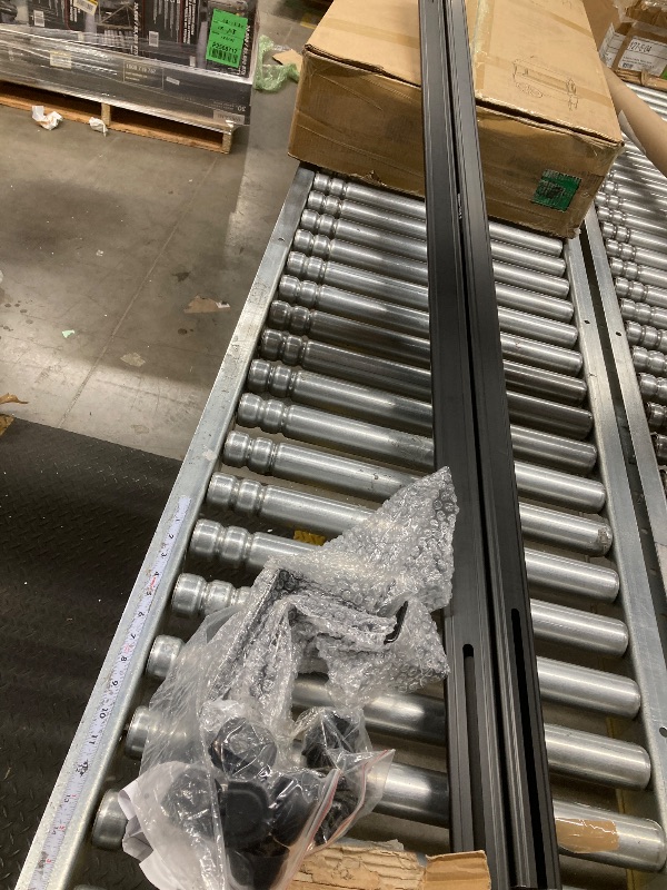 Photo 1 of Truck Rack with Two Cross Bars and Four Brackets for Pickup Bed, Universal Aluminum Black Bar Length Adjustable from Min 49” to Max 64” Works with Tonneau Cover That Mounts on Top of Rails,