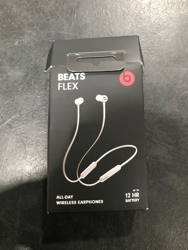 Photo 2 of Beats Flex Wireless Earbuds - Apple W1 Headphone Chip, Magnetic Earphones, Class 1 Bluetooth, 12 Hours of Listening Time, Built-in Microphone - Smoke Gray