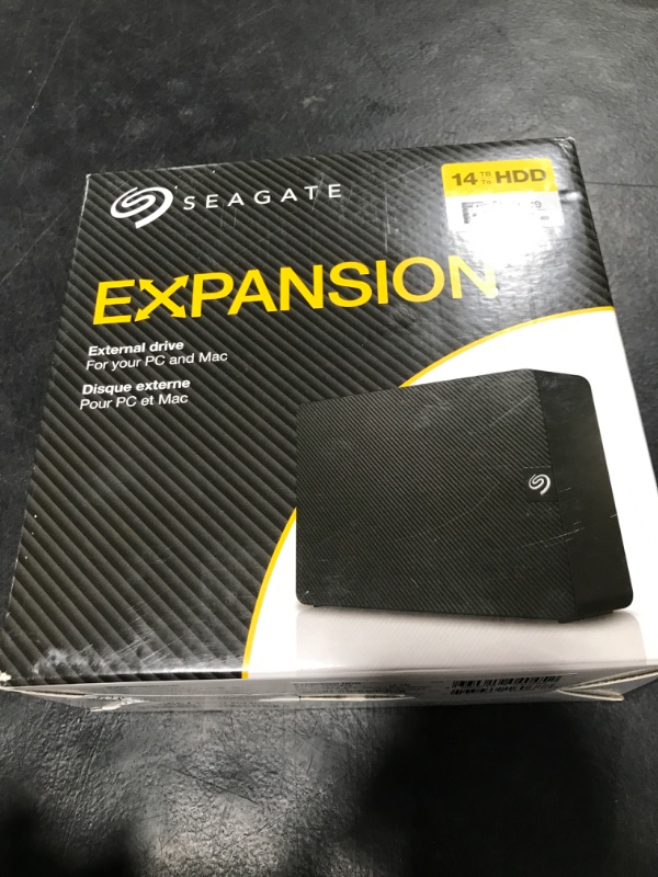 Photo 2 of Seagate Expansion 14TB External Hard Drive HDD - USB 3.0, with Rescue Data Recovery Services (STKP14000400)