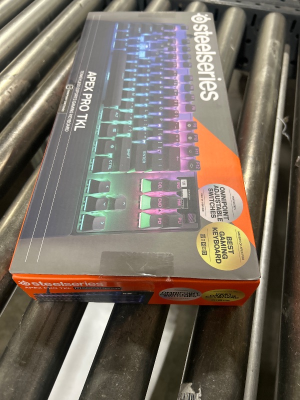 Photo 2 of SteelSeries Apex Pro TKL HyperMagnetic Gaming Keyboard - Adjustable Actuation - Esports Tenkeyless - OLED Screen - RGB - PBT Keycaps - USB-C - 2023 Edition,Black