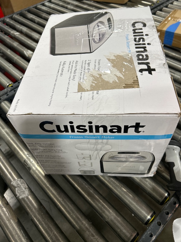 Photo 3 of Cuisinart ICE-100 1.5-Quart Ice Cream and Gelato Maker, Fully Automatic with a Commercial Quality Compressor and 2-Paddles, 10-Minute Keep Cool Feature, Black and Stainless Steel