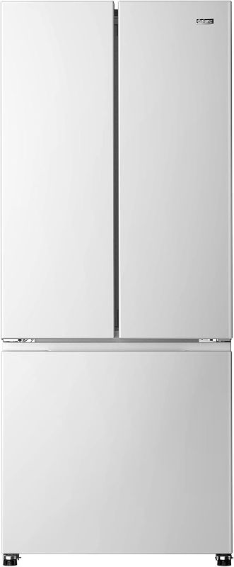 Photo 1 of Galanz GLR16FWED08 3 French Door Refrigerator with Bottom Freezer & Adjustable Thermostat, 16 cu ft, White
