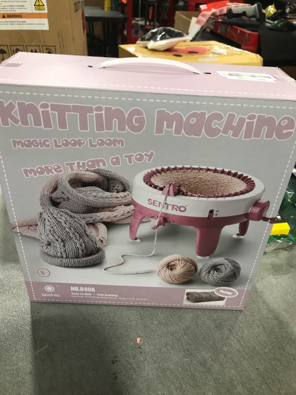 Photo 1 of SOBOANT Sentro Knitting Machine, 40 Needle Knitting Machine, DIY Knitting Board Rotary Double Loom, Creative Wool Knitting Machine for Adults, Beginners (40W)