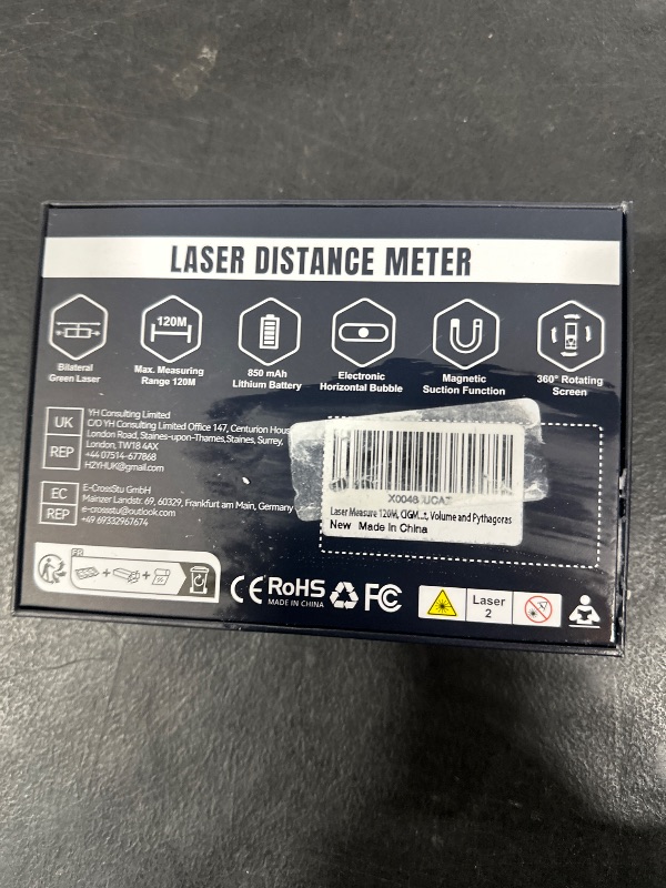 CIGMAN Laser Measure - 393ft Green Beam Distance Meter With Angle Sensor & Backlit Display