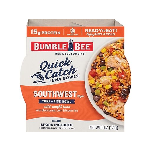 Photo 1 of EXP 12/2025 Bumble Bee Quick Catch Southwest Style Tuna Rice Bowl, 3 Oz., 6/Carton (2202)
