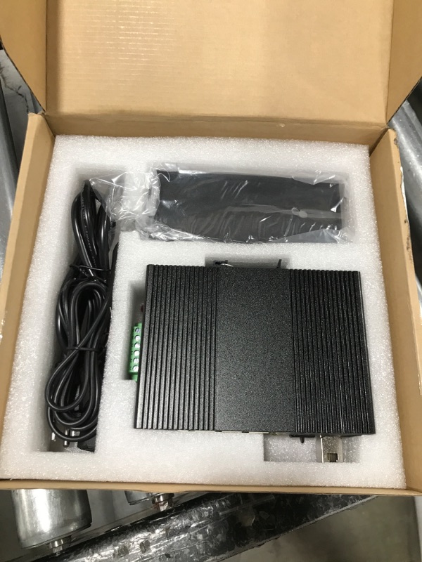 Photo 2 of Lynxcel 8-Port PoE Gigabit Industrial Ethernet Switch, 96W PoE Budget 48-57V Output, 2 x SFP Gigabit Slots with One 1000Base-T Module, Unmanaged Hardened Din Rail PoE Switch, with Power Supply