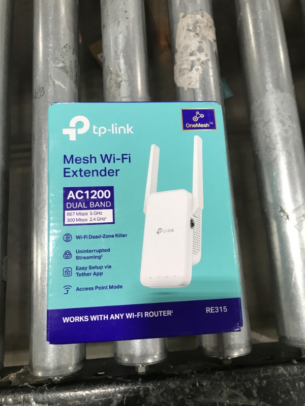 Photo 2 of TP-Link AC1200 WiFi Extender, 2024 Wirecutter Best WiFi Extender, 1.2Gbps home signal booster, Dual Band 5GHz/2.4GHz, Covers Up to 1500 Sq.ft and 30 Devices ,support Onemesh, One Ethernet Port (RE315)