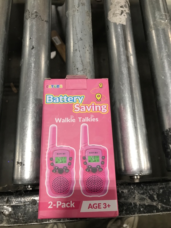 Photo 2 of BATURU Walkie Talkies for Kids 2 Pack Pink, Valentines Day Gifts for Kids, Easter Basket Stuffers, Girls Toys Age 6-8 8-10, Kids Walkie Talkies 3-5 6-8, Easy to Use, 22 Channels, 3 Miles Range