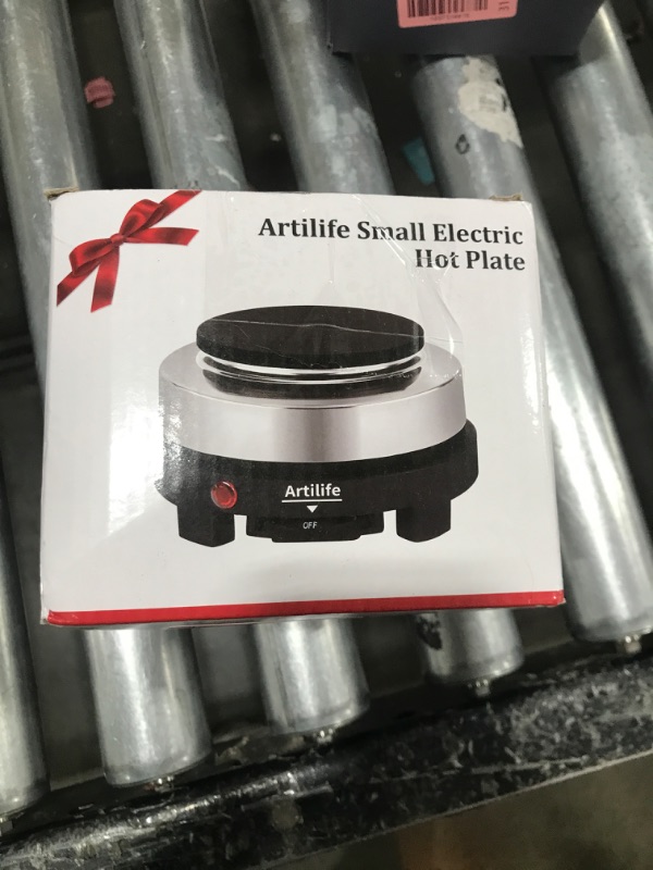 Photo 1 of Artilife 500W Small Hot Plate Mini Hot Plate,Artilife 500w Small Electric Hot Plate,Mini Stove Electric Portable Stove Kitchen Cooktop Electric Heater,Perfect Size for Moka Pot 110V