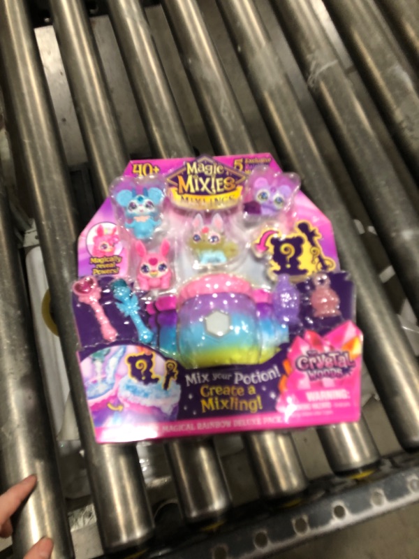 Photo 1 of Magic Mixies Mixlings Magical Rainbow Deluxe Pack Contains 5 Exclusive Mixlings with A Unique Rainbow Magical Power Including 1 Mystery Mixling to Reveal from Its Cauldron