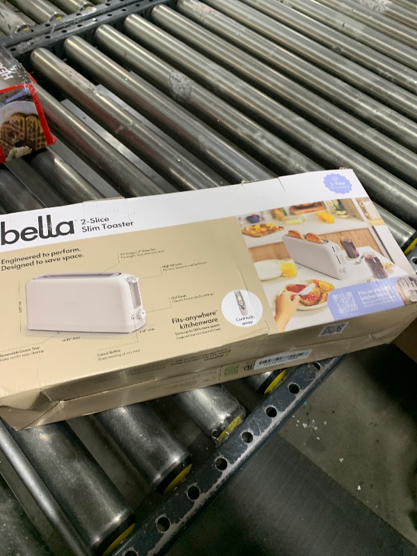 Photo 2 of bella 2 Slice Slim Toaster, Fits-anywhere™ Kitchenware, 6 Setting Shade Control with Reheat & Cancel Buttons, Removable Crumb Tray, 10” Long Slot, Anti Jam & Auto Shutoff, 900 Watt, Oatmilk