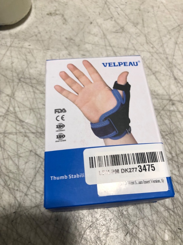 Photo 2 of Velpeau Thumb Wrist Support Brace, CMC Thumb Spica Splint for Arthritis Pain, De Quervains Tenosynovitis, Trigger Thumb, Tendonitis, Sprain, Fits Both Left or Right Hands (Aluminum Insert Version, S)