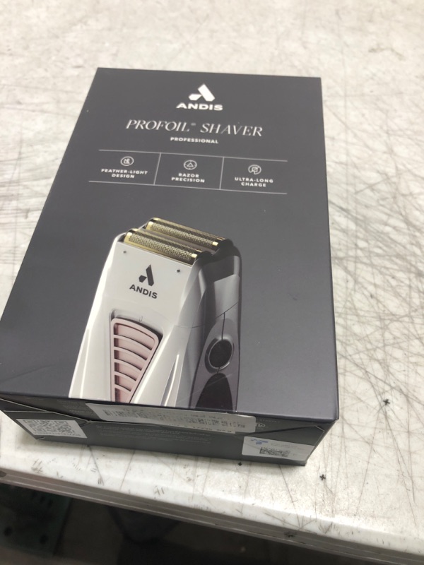 Photo 2 of Andis TS-1 17235 Pro Foil Lithium Titanium Foil Shaver, Cord/Cordless, Smooth Shaving Cordless Shaver with Charger, Gray