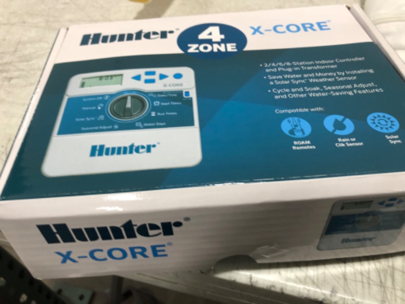 Photo 2 of Hunter Sprinkler XC400I X-Core 4-Station Indoor Irrigation Controller, Small, Gray