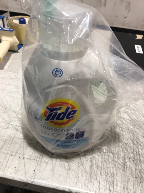 Photo 2 of Tide Free & Gentle Liquid Laundry Detergent, 105 fl oz, 80 Loads, HE Compatible