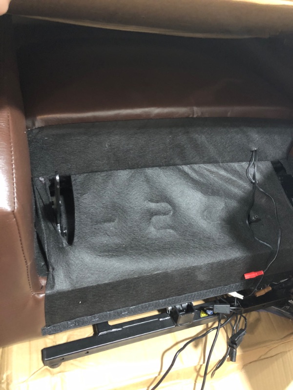 Photo 3 of **SOLD FOR PARTS**YITAHOME Electric Power Lift Recliner Chair for Elderly, Faux Leather Recliner Chair with Massage and Heat, Spacious Seat, USB Ports, Cup Holders, Side Pockets, Remote Control (Dark Brown)