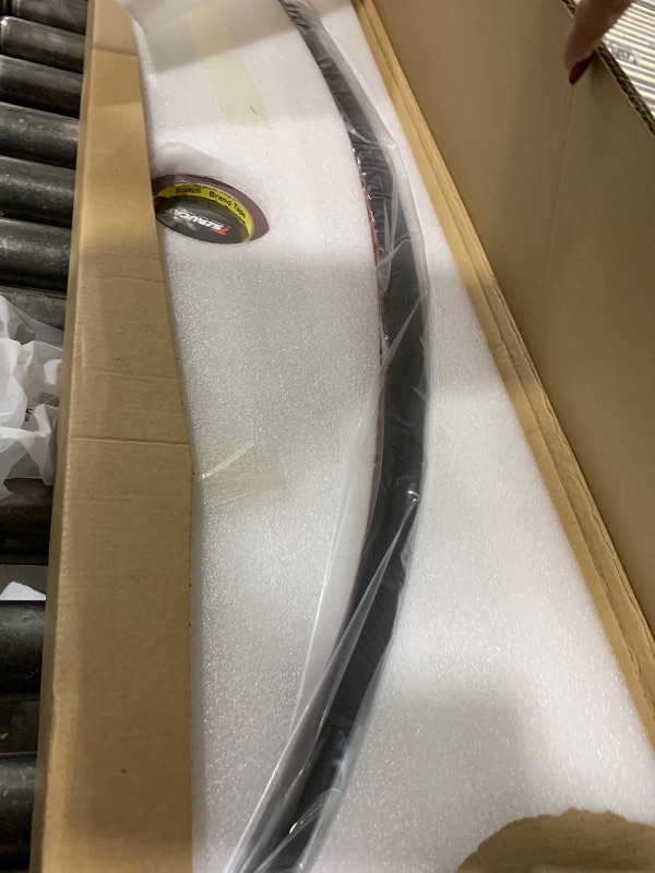 Photo 1 of PUOENI Real Carbon Fiber Spoiler Compatible with Tesla Model Y 2025-2020 Upgrade Model Y Trunk Lid Spoiler Sport Model Y Rear Spoiler Exterior Accessories-Matte Carbon Fiber